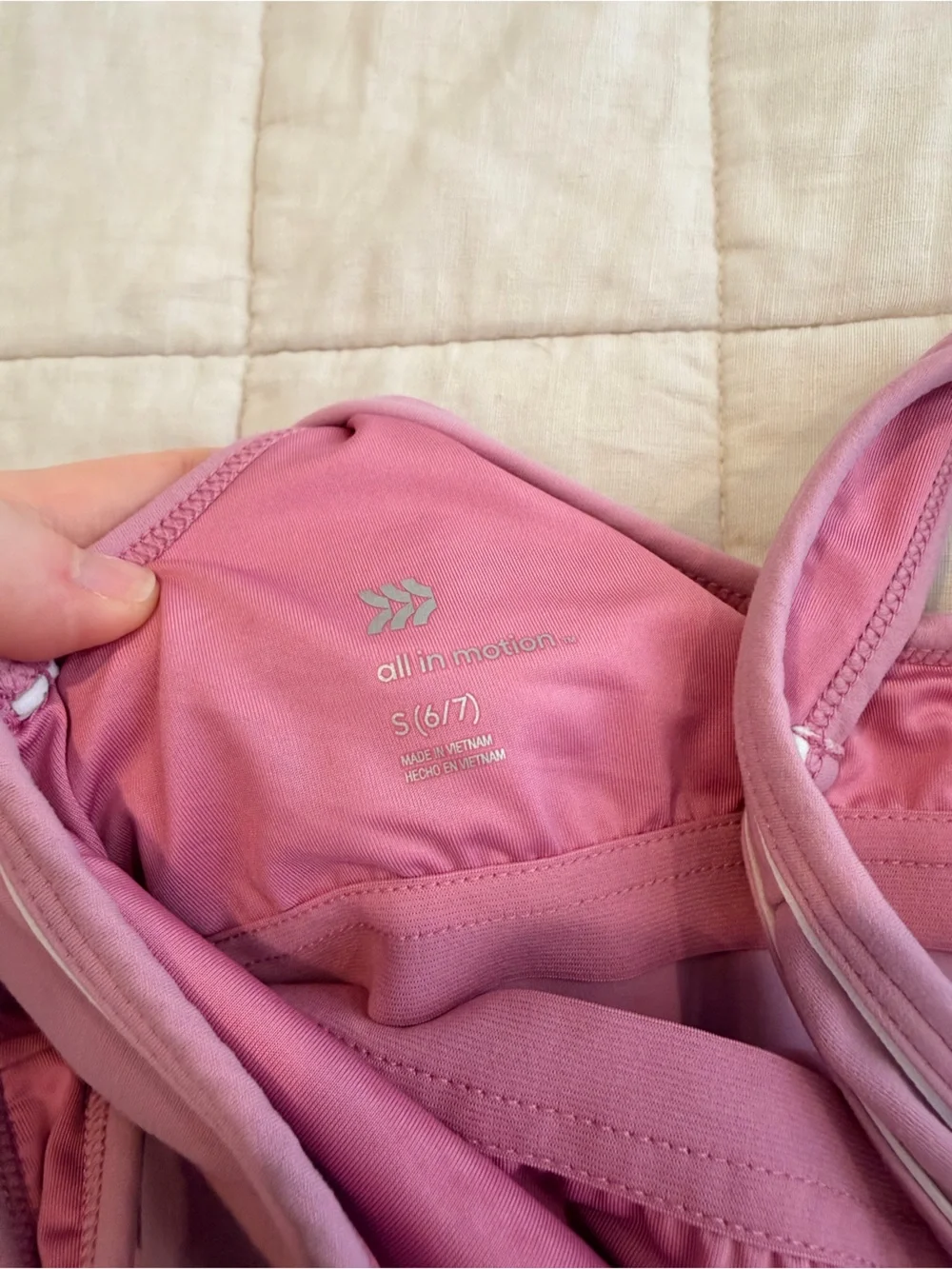 all in motion - Size S top / size M bottoms - Sports Set in Mauve pink